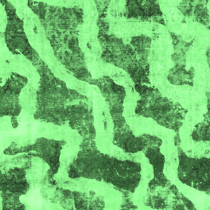 Machine Washable Abstract Emerald Green Modern Area Rugs, wshabs868emgrn