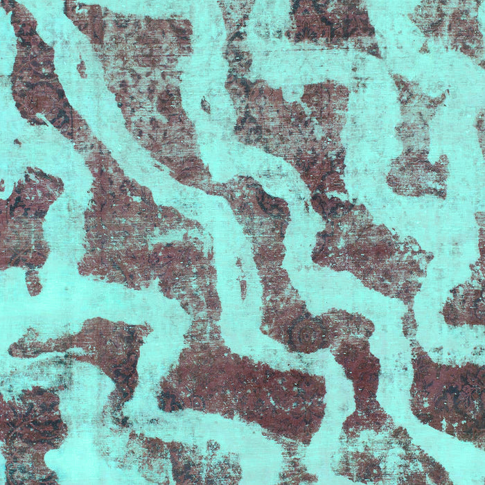 Abstract Turquoise Modern Rug, abs868turq