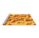 Sideview of Machine Washable Abstract Yellow Modern Rug, wshabs868yw