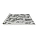 Sideview of Machine Washable Abstract Gray Modern Rug, wshabs868gry