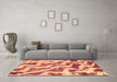 Machine Washable Abstract Brown Modern Rug in a Living Room,, wshabs868brn