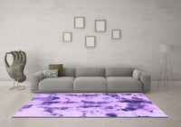 Machine Washable Abstract Purple Modern Rug, wshabs869pur