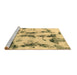 Sideview of Machine Washable Abstract Brown Modern Rug, wshabs869brn