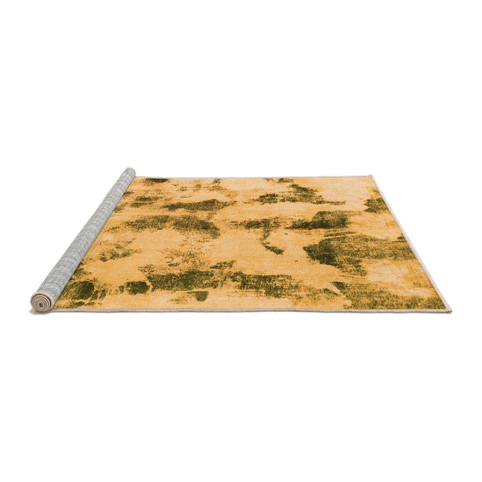 Sideview of Machine Washable Abstract Orange Modern Area Rugs, wshabs869org