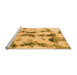 Sideview of Machine Washable Abstract Orange Modern Area Rugs, wshabs869org