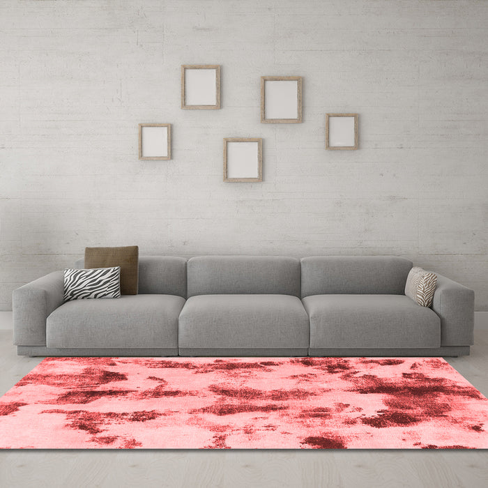 Modern Red Washable Rugs