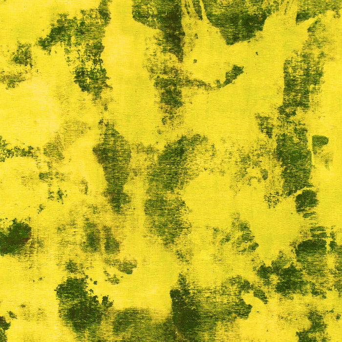 Machine Washable Abstract Yellow Modern Rug, wshabs869yw