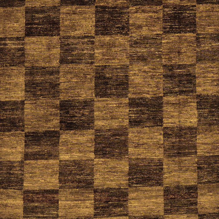 Machine Washable Checkered Brown Modern Rug, wshabs86brn
