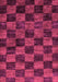 Checkered Pink Modern Rug, abs86pnk