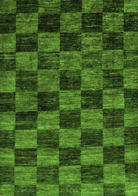 Checkered Green Modern Rug, abs86grn