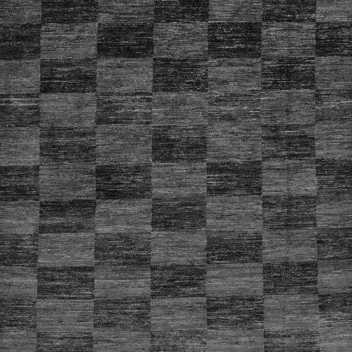 Square Machine Washable Checkered Gray Modern Rug, wshabs86gry