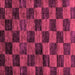 Square Checkered Pink Modern Rug, abs86pnk