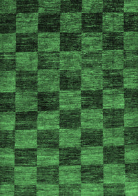 Checkered Emerald Green Modern Rug, abs86emgrn