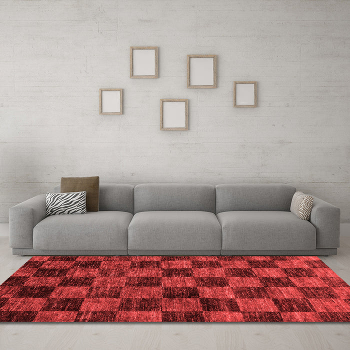 Modern Red Washable Rugs