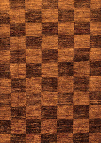 Checkered Orange Modern Rug, abs86org