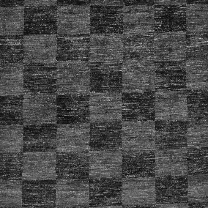 Machine Washable Checkered Gray Modern Rug, wshabs86gry