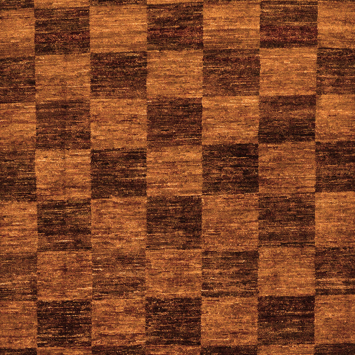 Machine Washable Checkered Orange Modern Area Rugs, wshabs86org