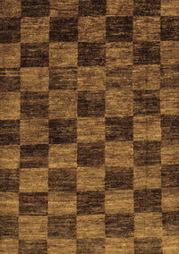 Checkered Brown Modern Rug, abs86brn