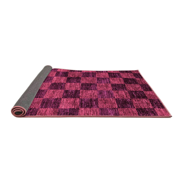 Sideview of Checkered Pink Modern Rug, abs86pnk