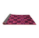 Sideview of Checkered Pink Modern Rug, abs86pnk