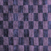 Square Checkered Blue Modern Rug, abs86blu