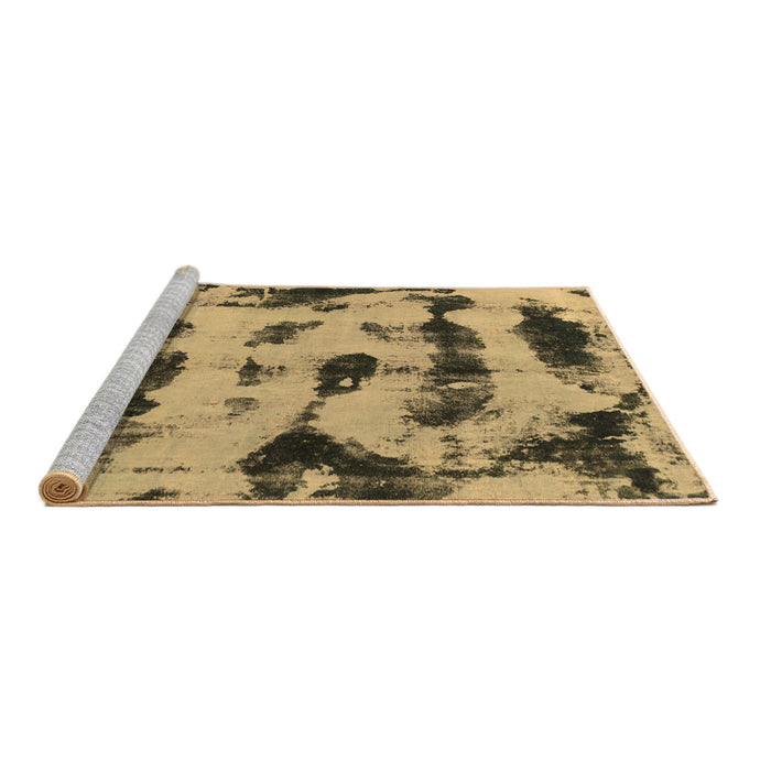 Sideview of Machine Washable Abstract Brown Modern Rug, wshabs870brn