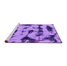 Sideview of Machine Washable Abstract Purple Modern Area Rugs, wshabs870pur