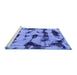 Sideview of Machine Washable Abstract Blue Modern Rug, wshabs870blu