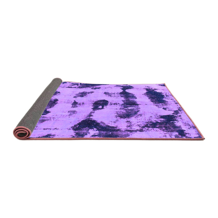 Sideview of Abstract Purple Modern Rug, abs870pur
