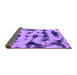 Sideview of Abstract Purple Modern Rug, abs870pur