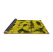 Sideview of Abstract Yellow Modern Rug, abs870yw