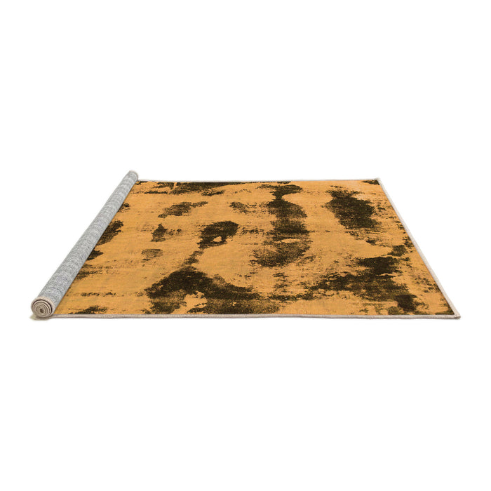 Sideview of Machine Washable Abstract Orange Modern Area Rugs, wshabs870org