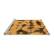 Sideview of Machine Washable Abstract Orange Modern Area Rugs, wshabs870org