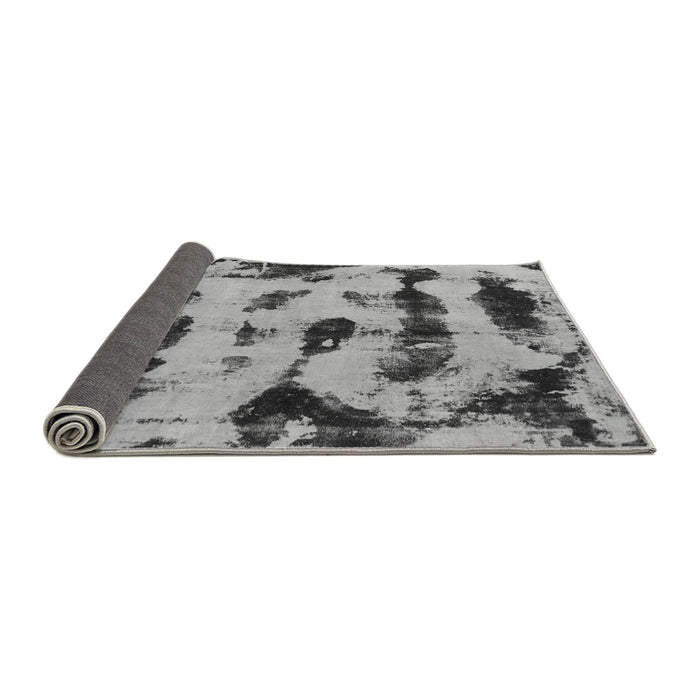 Sideview of Abstract Gray Modern Rug, abs870gry