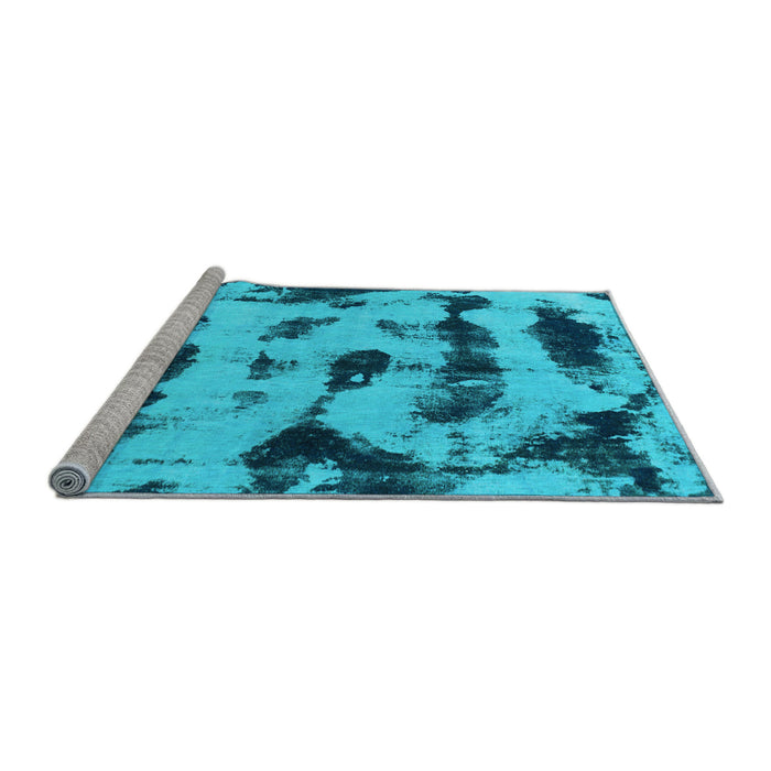 Sideview of Machine Washable Abstract Light Blue Modern Rug, wshabs870lblu