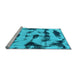 Sideview of Machine Washable Abstract Light Blue Modern Rug, wshabs870lblu