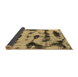 Sideview of Abstract Brown Modern Rug, abs870brn