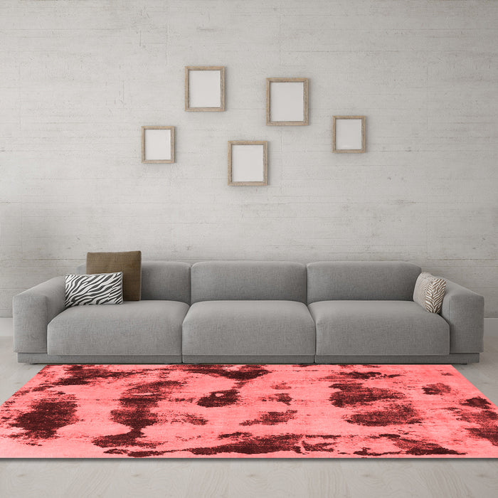 Modern Red Washable Rugs