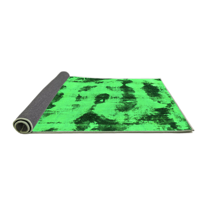 Sideview of Abstract Green Modern Rug, abs870grn