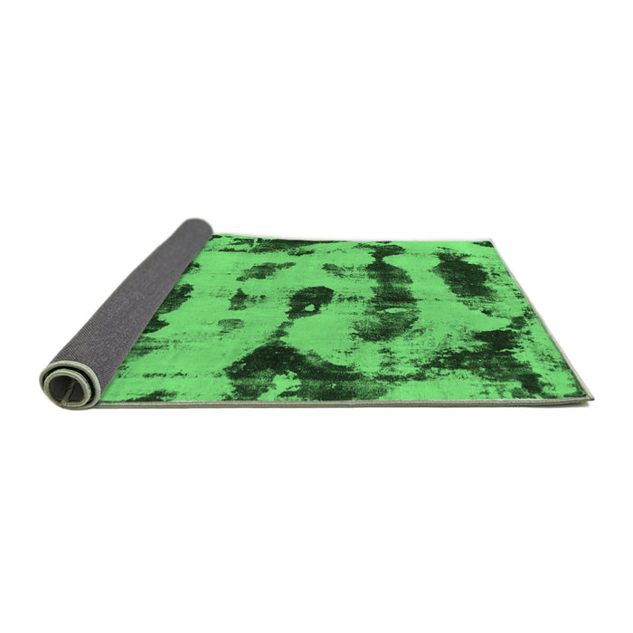 Sideview of Abstract Emerald Green Modern Rug, abs870emgrn