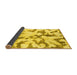 Sideview of Abstract Yellow Modern Rug, abs871yw