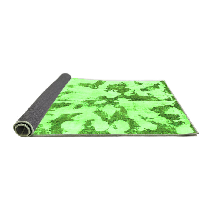 Sideview of Abstract Green Modern Rug, abs871grn