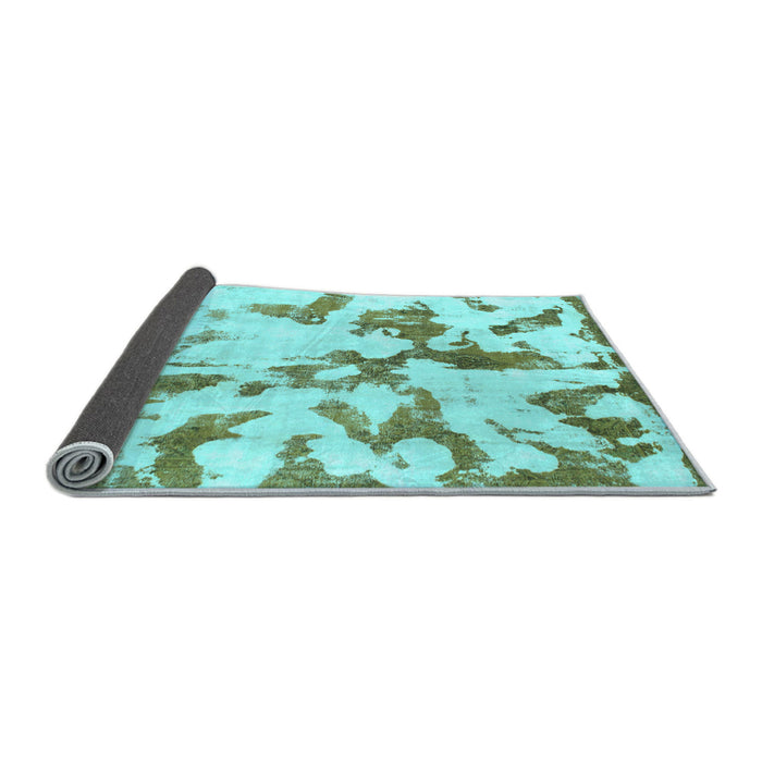 Sideview of Abstract Light Blue Modern Rug, abs871lblu