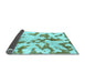 Sideview of Abstract Light Blue Modern Rug, abs871lblu