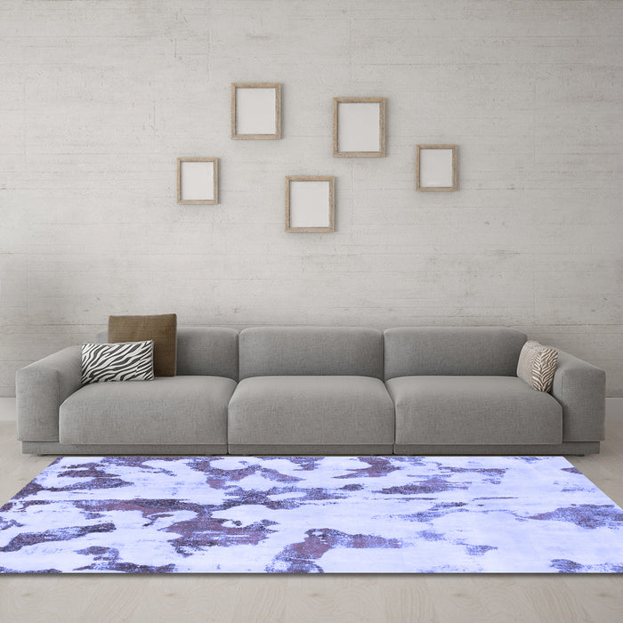 Machine Washable Abstract Blue Modern Rug in a Living Room, wshabs871blu