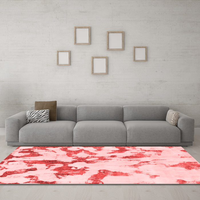 Modern Red Washable Rugs