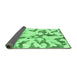 Sideview of Abstract Emerald Green Modern Rug, abs871emgrn