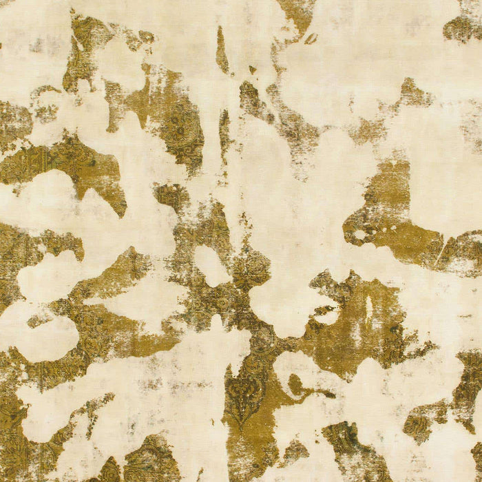 Machine Washable Abstract Gold Rug, wshabs871