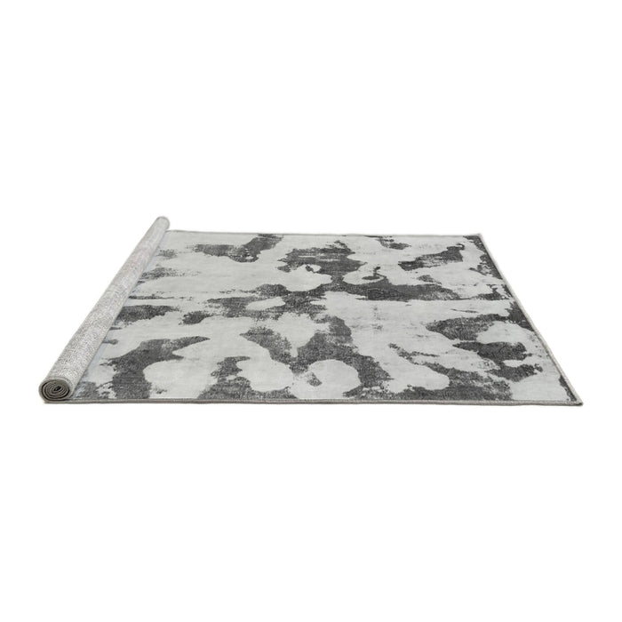 Sideview of Machine Washable Abstract Gray Modern Rug, wshabs871gry