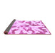 Sideview of Abstract Purple Modern Rug, abs871pur